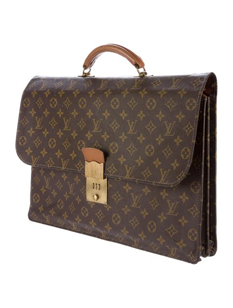 lv vintage hunter green brief briefcase|Louis Vuitton .